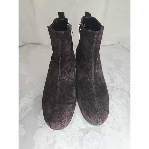 Aerosoles Entourage Suede Wedge Boots,brown, Sz8.5,EUC - Picture 2 of 11